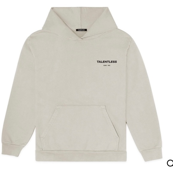 Talentless Circle Logo Hoodie Bone Size Small - Picture 3 of 3
